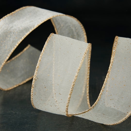 1.5" x 3yd. Sheer Wired Sparkle Ribbon by Celebrate It®